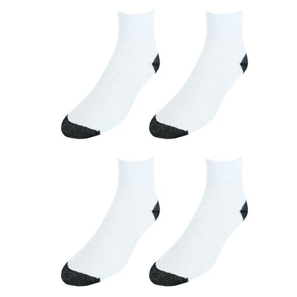 CTM Men's Cotton Blend Ankle Socks (4 Pair Pack) - Picture 2 of 2